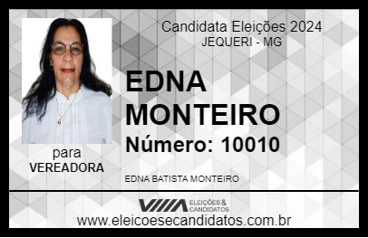 Candidato EDNA MONTEIRO 2024 - JEQUERI - Eleições