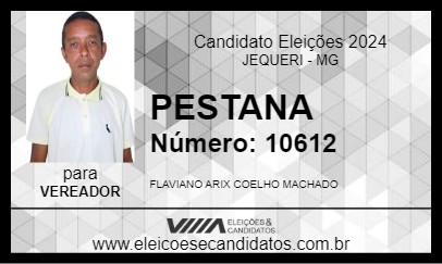 Candidato PESTANA 2024 - JEQUERI - Eleições