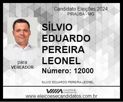 Candidato SÍLVIO EDUARDO PEREIRA LEONEL 2024 - PIRAÚBA - Eleições