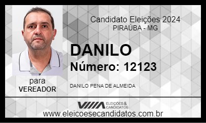 Candidato DANILO 2024 - PIRAÚBA - Eleições