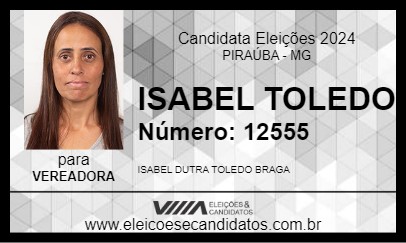 Candidato ISABEL TOLEDO 2024 - PIRAÚBA - Eleições