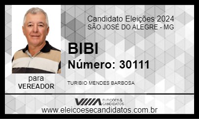 Candidato BIBI 2024 - SÃO JOSÉ DO ALEGRE - Eleições