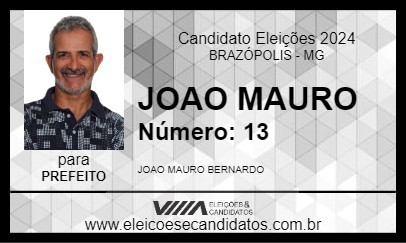 Candidato JOAO MAURO 2024 - BRAZÓPOLIS - Eleições