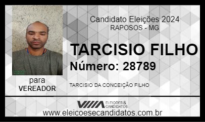 Candidato TARCISIO FILHO 2024 - RAPOSOS - Eleições