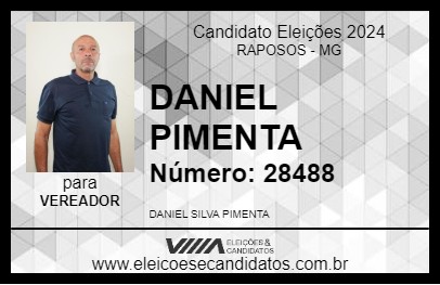 Candidato DANIEL PIMENTA 2024 - RAPOSOS - Eleições