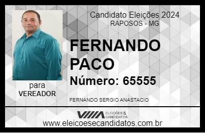 Candidato FERNANDO PACO 2024 - RAPOSOS - Eleições