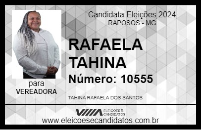 Candidato RAFAELA TAHINA 2024 - RAPOSOS - Eleições