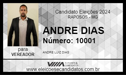 Candidato ANDRE DIAS 2024 - RAPOSOS - Eleições