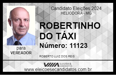 Candidato ROBERTINHO DO TÁXI 2024 - HELIODORA - Eleições