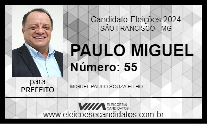 Candidato PAULO MIGUEL 2024 - SÃO FRANCISCO - Eleições