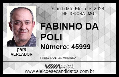 Candidato FABINHO DA POLI 2024 - HELIODORA - Eleições