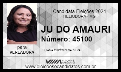 Candidato JU DO AMAURI 2024 - HELIODORA - Eleições