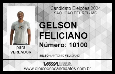 Candidato GELSON FELICIANO 2024 - SÃO JOÃO DEL REI - Eleições