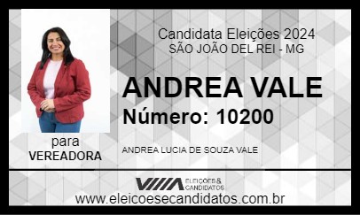 Candidato ANDREA VALE 2024 - SÃO JOÃO DEL REI - Eleições