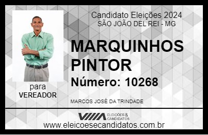 Candidato MARQUINHOS PINTOR 2024 - SÃO JOÃO DEL REI - Eleições