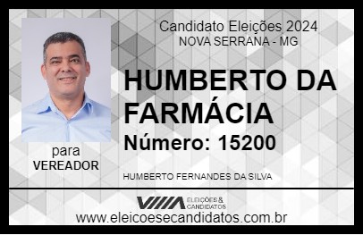 Candidato HUMBERTO DA FARMÁCIA 2024 - NOVA SERRANA - Eleições