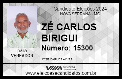 Candidato ZÉ CARLOS BIRIGUI 2024 - NOVA SERRANA - Eleições