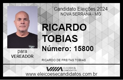 Candidato RICARDO TOBIAS 2024 - NOVA SERRANA - Eleições