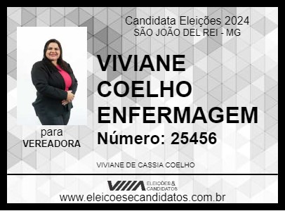 Candidato VIVIANE COELHO ENFERMAGEM 2024 - SÃO JOÃO DEL REI - Eleições