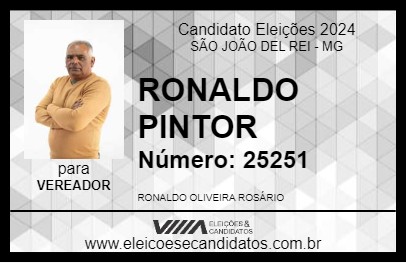 Candidato RONALDO PINTOR 2024 - SÃO JOÃO DEL REI - Eleições