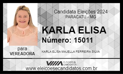 Candidato KARLA ELISA 2024 - PARACATU - Eleições