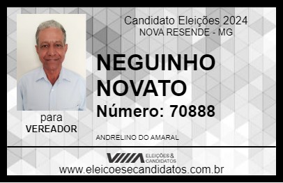 Candidato NEGUINHO NOVATO 2024 - NOVA RESENDE - Eleições