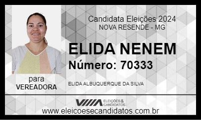 Candidato ELIDA NENEM 2024 - NOVA RESENDE - Eleições