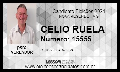 Candidato CELIO RUELA 2024 - NOVA RESENDE - Eleições