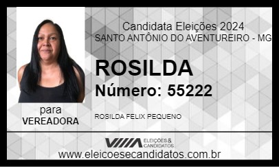 Candidato ROSILDA 2024 - SANTO ANTÔNIO DO AVENTUREIRO - Eleições