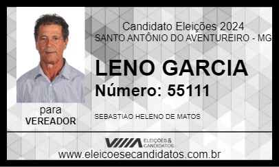 Candidato LENO GARCIA 2024 - SANTO ANTÔNIO DO AVENTUREIRO - Eleições