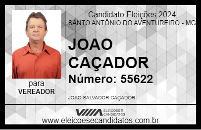 Candidato JOAO CAÇADOR 2024 - SANTO ANTÔNIO DO AVENTUREIRO - Eleições