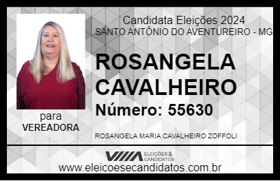 Candidato ROSANGELA CAVALHEIRO 2024 - SANTO ANTÔNIO DO AVENTUREIRO - Eleições