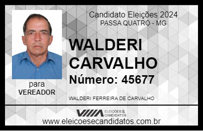 Candidato WALDERI CARVALHO 2024 - PASSA QUATRO - Eleições