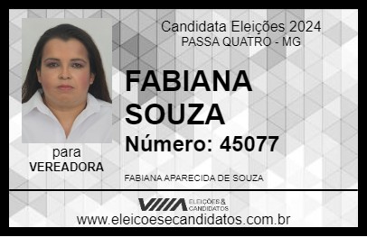 Candidato FABIANA SOUZA 2024 - PASSA QUATRO - Eleições