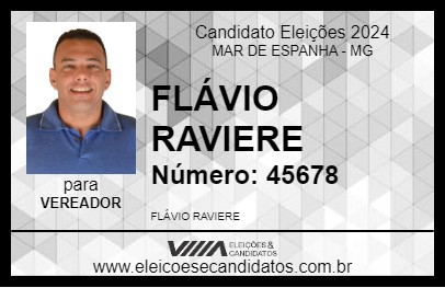 Candidato FLÁVIO RAVIERE 2024 - MAR DE ESPANHA - Eleições