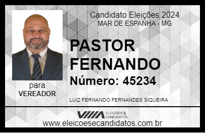 Candidato PASTOR FERNANDO 2024 - MAR DE ESPANHA - Eleições