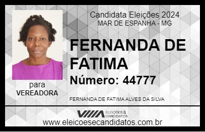 Candidato FERNANDA DE FATIMA 2024 - MAR DE ESPANHA - Eleições