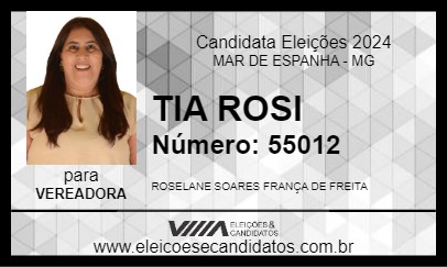 Candidato TIA ROSI 2024 - MAR DE ESPANHA - Eleições