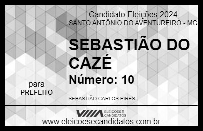 Candidato SEBASTIÃO DO CAZÉ 2024 - SANTO ANTÔNIO DO AVENTUREIRO - Eleições