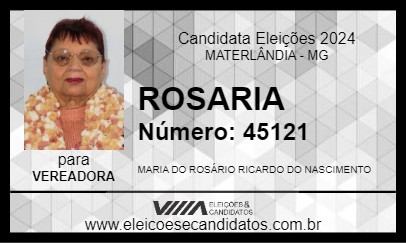 Candidato ROSARIA 2024 - MATERLÂNDIA - Eleições