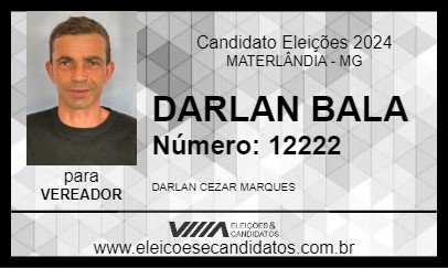 Candidato DARLAN BALA 2024 - MATERLÂNDIA - Eleições