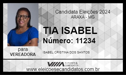 Candidato TIA ISABEL 2024 - ARAXÁ - Eleições