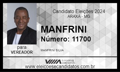 Candidato MANFRINI 2024 - ARAXÁ - Eleições