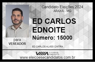 Candidato ED CARLOS EDNOITE 2024 - ARAXÁ - Eleições