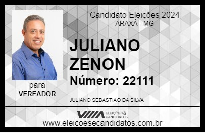 Candidato JULIANO ZENON 2024 - ARAXÁ - Eleições