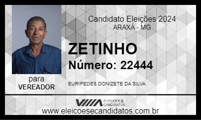 Candidato ZETINHO 2024 - ARAXÁ - Eleições