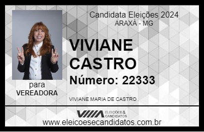 Candidato VIVIANE CASTRO 2024 - ARAXÁ - Eleições