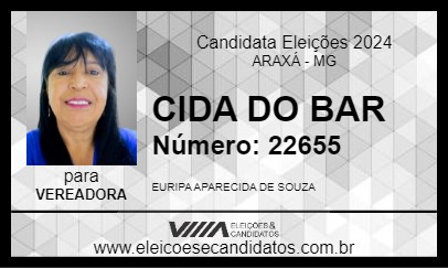 Candidato CIDA DO BAR 2024 - ARAXÁ - Eleições