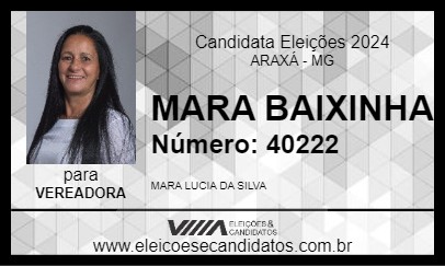 Candidato MARA BAIXINHA 2024 - ARAXÁ - Eleições