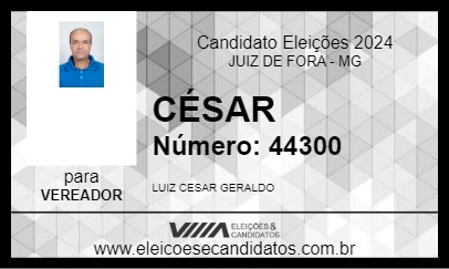 Candidato CÉSAR 2024 - JUIZ DE FORA - Eleições